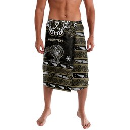 Personalised Waikato Tainui Aotearoa Meri Kirihimete Lavalava Maori Kiwi Bird Silver Fern Koru Pattern