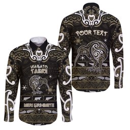 Personalised Waikato Tainui Aotearoa Meri Kirihimete Family Matching Tank Maxi Dress and Hawaiian Shirt Maori Kiwi Bird Silver Fern Koru Pattern