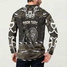 Personalised Waikato Tainui Aotearoa Meri Kirihimete Button Sweatshirt Maori Kiwi Bird Silver Fern Koru Pattern