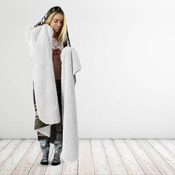 Waikato Tainui Aotearoa Meri Kirihimete Hooded Blanket Maori Kiwi Bird Silver Fern Koru Pattern