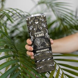 Personalised Waikato Tainui Aotearoa Meri Kirihimete Skinny Tumbler Maori Kiwi Bird Silver Fern Koru Pattern