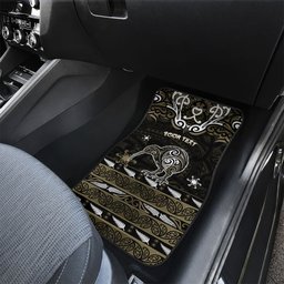 Personalised Waikato Tainui Aotearoa Meri Kirihimete Car Mats Maori Kiwi Bird Silver Fern Koru Pattern