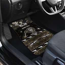 Personalised Waikato Tainui Aotearoa Meri Kirihimete Car Mats Maori Kiwi Bird Silver Fern Koru Pattern