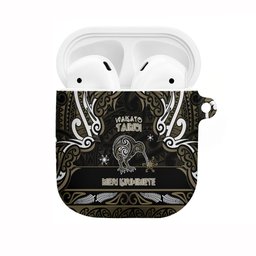 Waikato Tainui Aotearoa Meri Kirihimete AirPods Case Maori Kiwi Bird Silver Fern Koru Pattern