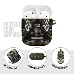 Waikato Tainui Aotearoa Meri Kirihimete AirPods Case Maori Kiwi Bird Silver Fern Koru Pattern
