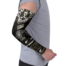 Personalised Waikato Tainui Aotearoa Meri Kirihimete Arm Sleeves Maori Kiwi Bird Silver Fern Koru Pattern