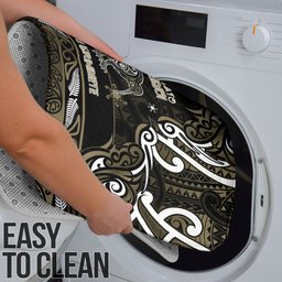Waikato Tainui Aotearoa Meri Kirihimete Bathroom Set Maori Kiwi Bird Silver Fern Koru Pattern