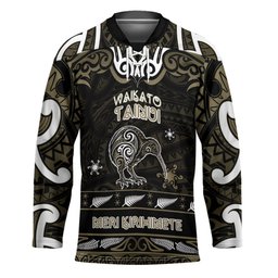 Personalised Waikato Tainui Aotearoa Meri Kirihimete Hockey Jersey Maori Kiwi Bird Silver Fern Koru Pattern