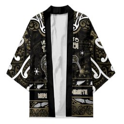 Personalised Waikato Tainui Aotearoa Meri Kirihimete Kimono Maori Kiwi Bird Silver Fern Koru Pattern