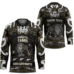 Personalised Waikato Tainui Aotearoa Meri Kirihimete Hockey Jersey Maori Kiwi Bird Silver Fern Koru Pattern