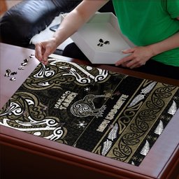 Waikato Tainui Aotearoa Meri Kirihimete Puzzle Maori Kiwi Bird Silver Fern Koru Pattern