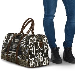 Waikato Tainui Aotearoa Meri Kirihimete Travel Bag Maori Kiwi Bird Silver Fern Koru Pattern