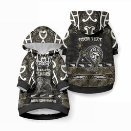 Personalised Waikato Tainui Aotearoa Meri Kirihimete Pet Hoodie Maori Kiwi Bird Silver Fern Koru Pattern