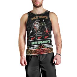 Personalised Ngai Tuhoe Aotearoa Meri Kirihimete Men Tank Top Maori Kiwi Bird Silver Fern Koru Pattern