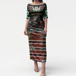 Personalised Ngai Tuhoe Aotearoa Meri Kirihimete Puletasi Maori Kiwi Bird Silver Fern Koru Pattern