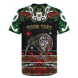 Personalised Ngai Tuhoe Aotearoa Meri Kirihimete Rugby Jersey Maori Kiwi Bird Silver Fern Koru Pattern