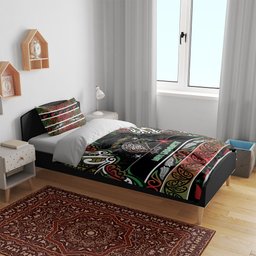 Ngai Tuhoe Aotearoa Meri Kirihimete Bedding Set Maori Kiwi Bird Silver Fern Koru Pattern