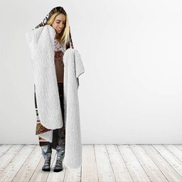 Ngai Tuhoe Aotearoa Meri Kirihimete Hooded Blanket Maori Kiwi Bird Silver Fern Koru Pattern
