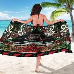 Ngai Tuhoe Aotearoa Meri Kirihimete Sarong Maori Kiwi Bird Silver Fern Koru Pattern