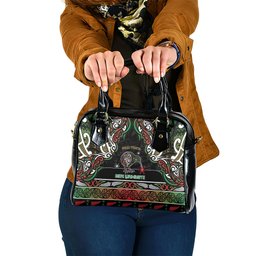 Ngai Tuhoe Aotearoa Meri Kirihimete Shoulder Handbag Maori Kiwi Bird Silver Fern Koru Pattern