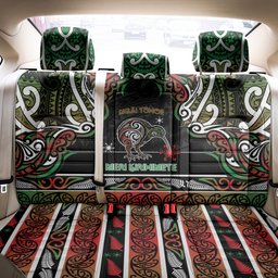 Ngai Tuhoe Aotearoa Meri Kirihimete Back Car Seat Cover Maori Kiwi Bird Silver Fern Koru Pattern