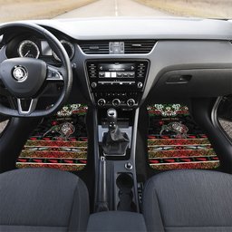 Personalised Ngai Tuhoe Aotearoa Meri Kirihimete Car Mats Maori Kiwi Bird Silver Fern Koru Pattern