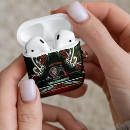 Ngai Tuhoe Aotearoa Meri Kirihimete AirPods Case Maori Kiwi Bird Silver Fern Koru Pattern