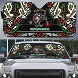 Ngai Tuhoe Aotearoa Meri Kirihimete Auto Sun Shade Maori Kiwi Bird Silver Fern Koru Pattern