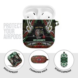 Ngai Tuhoe Aotearoa Meri Kirihimete AirPods Case Maori Kiwi Bird Silver Fern Koru Pattern