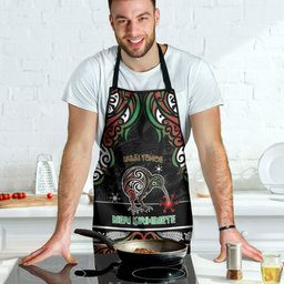 Ngai Tuhoe Aotearoa Meri Kirihimete Apron Maori Kiwi Bird Silver Fern Koru Pattern