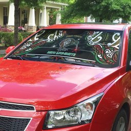 Ngai Tuhoe Aotearoa Meri Kirihimete Auto Sun Shade Maori Kiwi Bird Silver Fern Koru Pattern