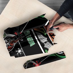 Ngai Tuhoe Aotearoa Meri Kirihimete Umbrella Maori Kiwi Bird Silver Fern Koru Pattern