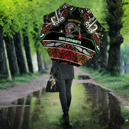 Ngai Tuhoe Aotearoa Meri Kirihimete Umbrella Maori Kiwi Bird Silver Fern Koru Pattern
