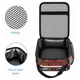 Ngai Tuhoe Aotearoa Meri Kirihimete Lunch Bag Maori Kiwi Bird Silver Fern Koru Pattern