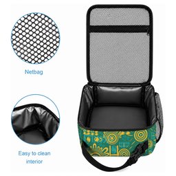 Australia Rugby Kangaroo Lunch Bag Green Gold Aboriginal Dot Geometry