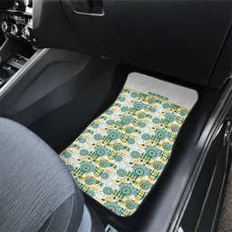 Australia Rugby Kangaroo Car Mats White Aboriginal Dot Geometry