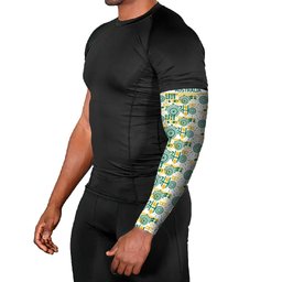 Australia Rugby Kangaroo Arm Sleeves White Aboriginal Dot Geometry