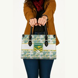 Australia Rugby Kangaroo Leather Bag White Aboriginal Dot Geometry