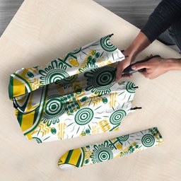 Australia Rugby Kangaroo Umbrella White Aboriginal Dot Geometry