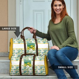 Australia Rugby Kangaroo Travel Bag White Aboriginal Dot Geometry