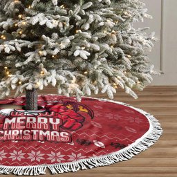 St George Illawarra Dragons Christmas Tree Skirt Australian Rugby Fans - Pixelated Ugly Xmas Pattern Mascot Santa