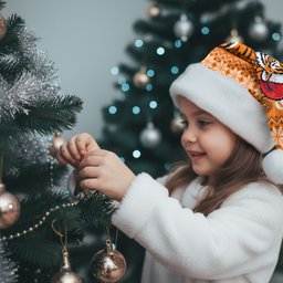 Wests Tigers Christmas Santa Hat Australian Rugby Fans - Pixelated Ugly Xmas Pattern Mascot Santa
