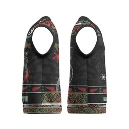 Personalised Ngai Tuhoe Aotearoa Meri Kirihimete Christmas Knitted V-Neck Vest Maori Kiwi Bird Silver Fern Koru Pattern