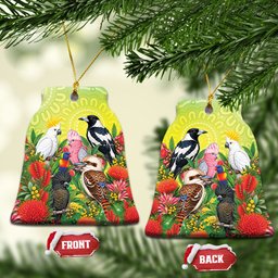 Australian Native Birds Ceramic Ornament Art Dot Painting Pattern