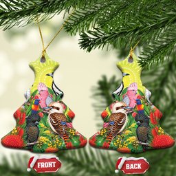 Australian Native Birds Ceramic Ornament Art Dot Painting Pattern