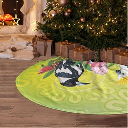 Australian Native Birds Tree Skirt Art Dot Painting Pattern