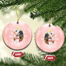 Australian Cockatoos Ceramic Ornament Flora Aboriginal Dot Art Pattern