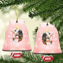 Australian Cockatoos Ceramic Ornament Flora Aboriginal Dot Art Pattern