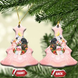 Australian Cockatoos Ceramic Ornament Flora Aboriginal Dot Art Pattern