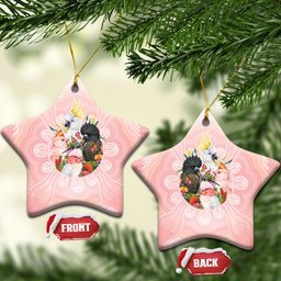 Australian Cockatoos Ceramic Ornament Flora Aboriginal Dot Art Pattern